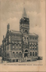 Hahnemann College, Broad Street Philadelphia, PA Postcard Postcard Postcard