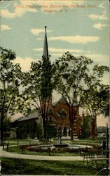 First Presbyterian Church And Pulteney Park Postcard