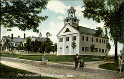 First Universalist Church North Orange, MA Postcard Postcard