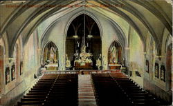 Interior Of Bishop'S Chapel, Showing New Section Buffalo, NY Postcard Postcard