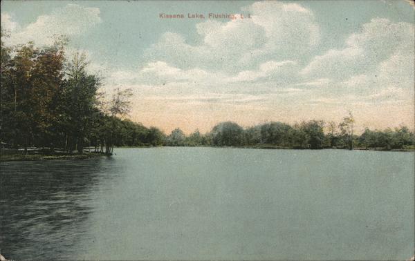 Kissena Lake, Long Island Flushing, NY Postcard