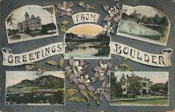 Greetings - Boulder County Scenes Colorado Postcard Postcard Postcard