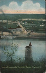 Birds Eye View From Fort Thomas Cincinnati, OH Postcard Postcard Postcard