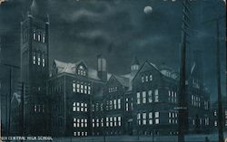 Central High School at Night Erie, PA Postcard Postcard Postcard