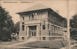 Minerva Free Library Sherman, NY Postcard Postcard Postcard