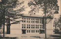 High School Sherman, NY Postcard Postcard Postcard