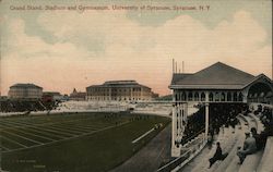 Grand Stand, Stadium and Gymnasium, University of Syracuse Postcard