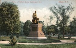 Statue of Robert Burns, Washington Park Albany, NY Postcard Postcard Postcard