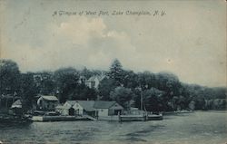 A Glimpse of West Port Westport, NY Postcard Postcard Postcard