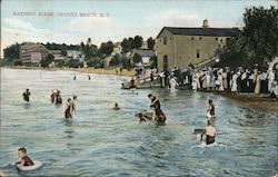 Bathing Scene, Olcott Beach New York Postcard Postcard Postcard