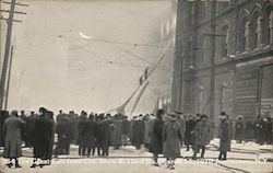 The Great Fire From Cor. Main & Third Sts. March 14, 1910 Postcard