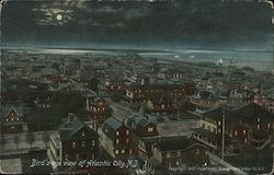 Bird's eye view of Atlantic City, NJ - illustrated New Jersey Postcard Postcard Postcard