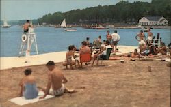 College Club Bathing Beach Chautauqua, NY Postcard Postcard Postcard