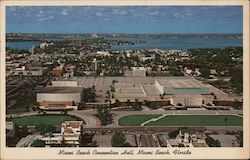 Aerial Photograph of Miami Beach Convention Hall Postcard