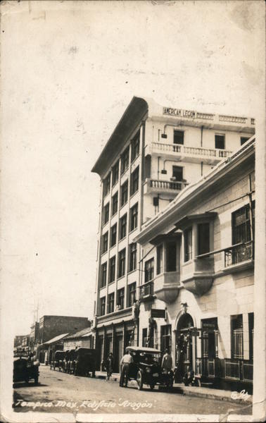 1920's Large Building in Tompico, Mexico Postcard