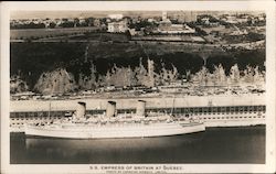 S.S. Empress of Britain at Quebec Postcard