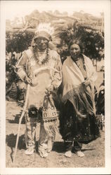 Lakota Indian Chief Dewey Beard & Wife Alice Native Americana Postcard Postcard Postcard