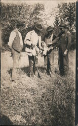 Four Hunters Inspect Several Birds They Shot Fargo, ND Postcard Postcard Postcard