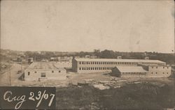 View of long factory building, 1907 Occupational Postcard Postcard Postcard