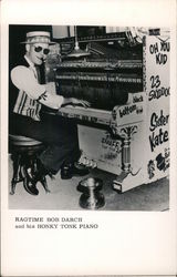 Bob Darch, ragtime musician, and his Honky Tonk Piano Postcard