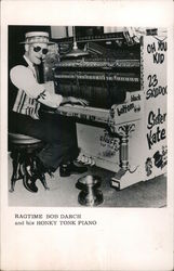 Ragtime Bob Darch and his Honky Tonk Piano Postcard