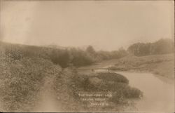 The Old Foot Log Bridge, Brush Creek Rarden, OH Postcard Postcard Postcard