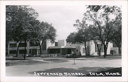 Jefferson School Iola, KS Postcard Postcard Postcard