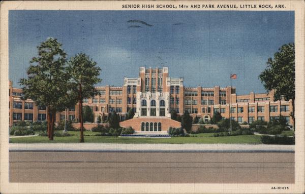 Senior High School, 14th and Park Avenue Little Rock, AR Postcard