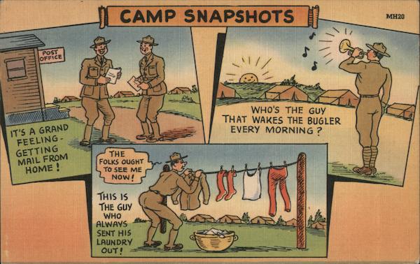 Camp Snapshots Comic Postcard