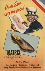 Matrix Shoes for Men - Uncle Sam Advertising Postcard Postcard Postcard