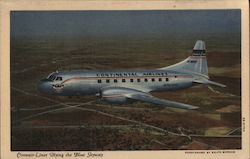 Convair Liner - Continental Airlines Postcard