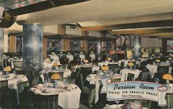 Persian Room Hotel Sir Francis Drake Postcard