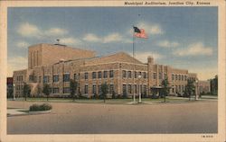 Municipal Auditorium Junction City, KS Postcard Postcard Postcard