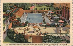 The Ambassador Hotel, Crystal Plunge and Suntan Beach Postcard