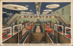 Chicago's Beautiful New Forum Cafeteria Illinois Postcard Postcard Postcard