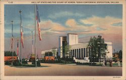 Hall of State and the Court of Honor, Texas Centennial Exposition Dallas, TX Postcard Postcard Postcard