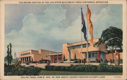 The Second Section of the Live Stock Building at Texas Centennial Exposition Postcard