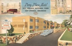 Perry Plaza Motel Hot Springs, AR Postcard Postcard Postcard