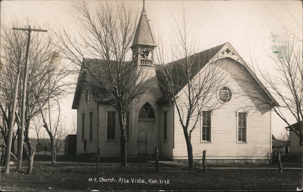 M.E. Church Alta Vista, KS Postcard