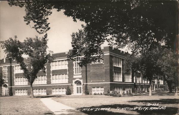 High School Junction City, KS Postcard