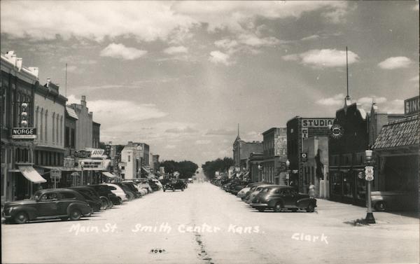 Main Street Smith Center, KS Postcard