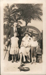 Family with Baby Alligator Miami, FL John's Studio Postcard Postcard Postcard