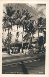 Down Waikiki Way Honolulu, HI Postcard Postcard Postcard