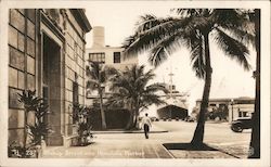 Bishop Street and Honolulu Harbor Postcard