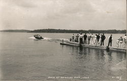 Dock on Lake Okoboji Arnolds Park, IA Postcard Postcard Postcard