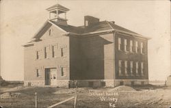 Schoolhouse Wilsey, KS Postcard Postcard Postcard