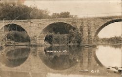 Pudden Bridge, Crabb Creek Winfield, KS Postcard Postcard Postcard