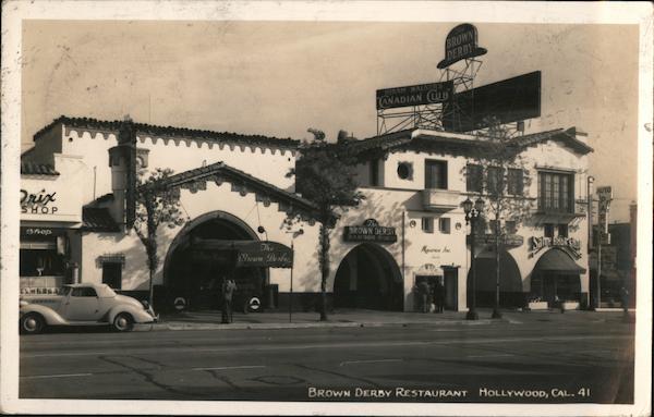 Brown Derby Restaurant Hollywood, CA Postcard