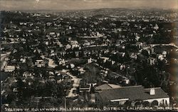 Section of Hollywood Hills Residential District Los Angeles, CA Postcard Postcard Postcard