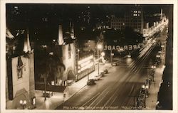 Hollywood Boulevard at Night Postcard